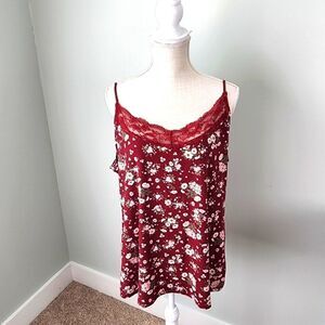 JOE BOXER WOMEN'S TANK TOP ADJUSTABLE STRAPS LACE DETAIL SIZE 3X